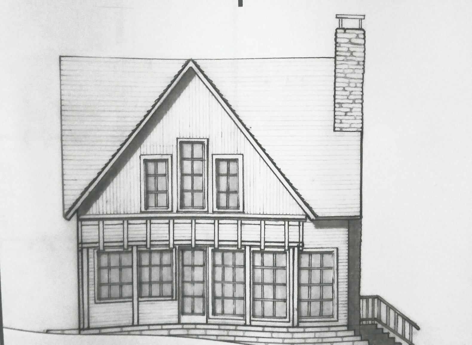 West elevation drawing
