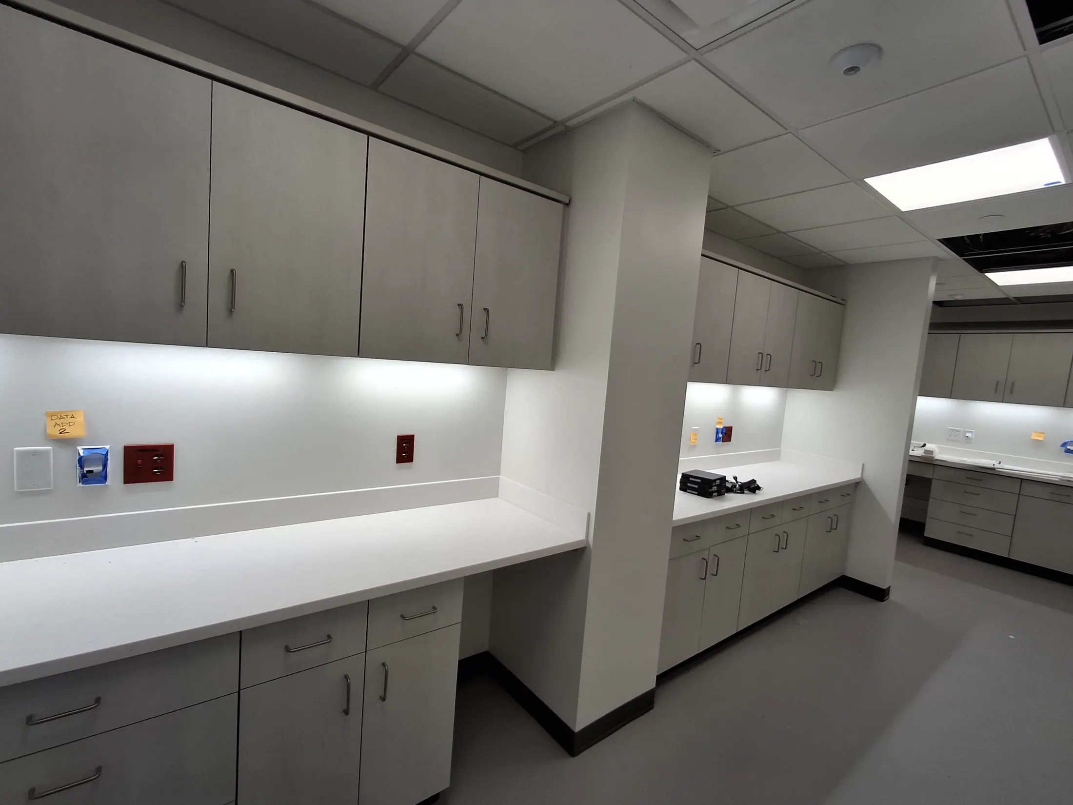 Clinical casework and countertop installation at the St. Joseph Hospital Tower C Integrated Care Campus