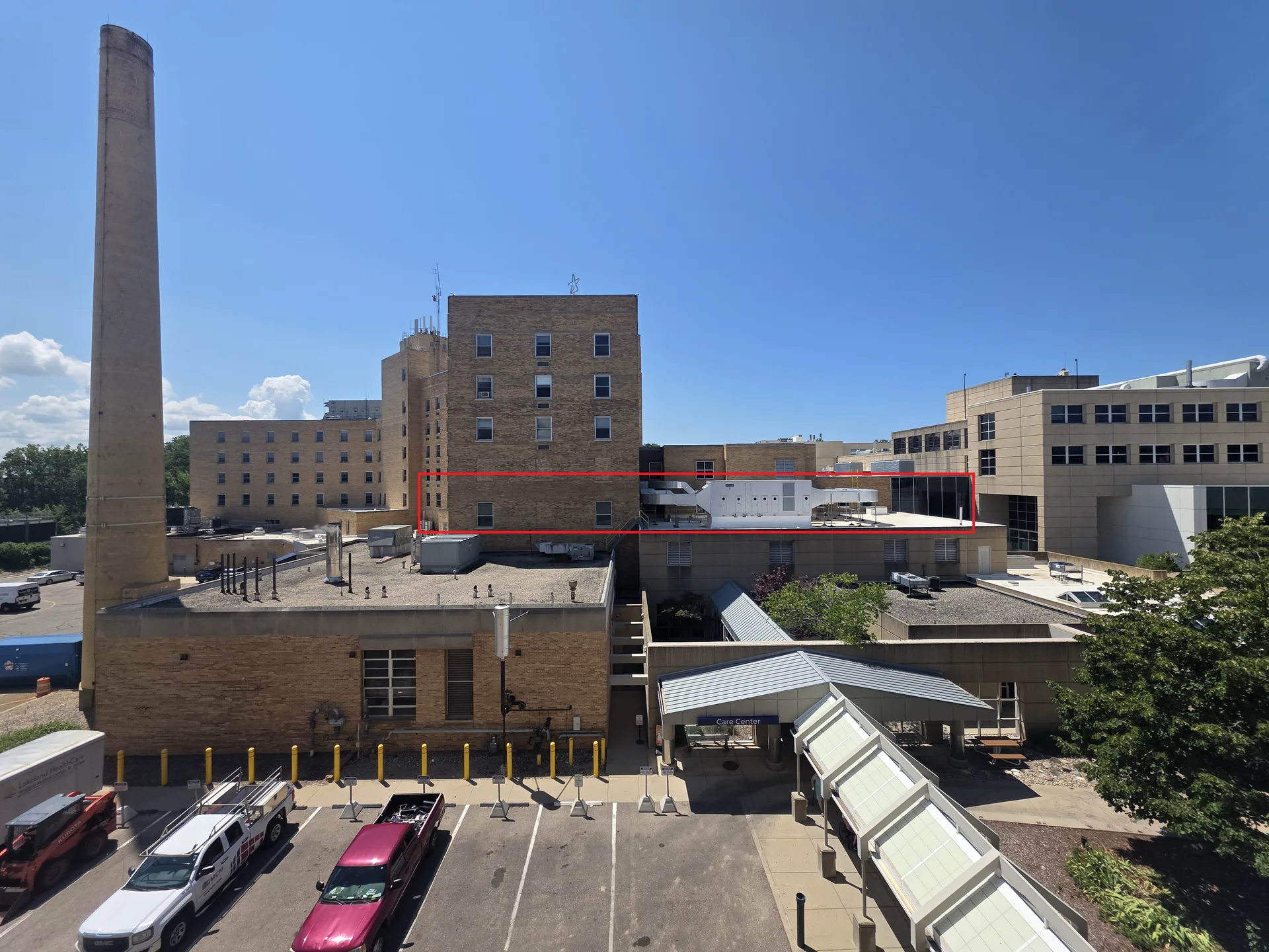 St. Joseph Hospital campus exterior showing the project context for the Tower C Integrated Care Campus