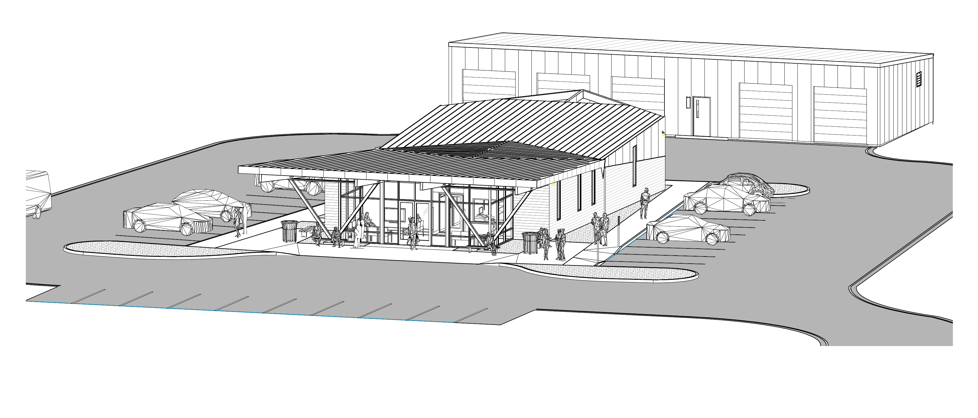 Pyramid Lake Paiute Tribe Transit Center 3D rendering